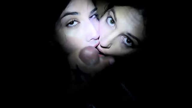 Pov Two Girl Sloppy/messy Blowjob Eye Contact