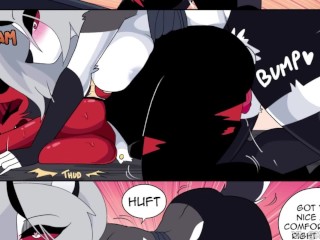 Loona fucks Millie with her FUTA cock Helluva Boss Hentai