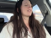Wintery Tim Horton's Drive Thru Visit with My Pornhub Vibrator!!