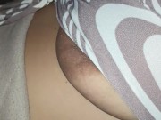 Wife pulling her big tits out for husbands friend during movie. Pov sharing