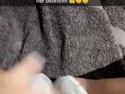 Sexting on Snapchat while listening to my stepmom fucking a stranger! I squirt e times at her door!