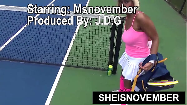 A Game On The Court Lead To Massive Cum Swallowing And Cumshot Face Covering POV By Huge Hard Cock, Sexy Ebony Nerd Sheisnovember Voluptuous Saggy Titties And Hardest Nipples Poking Out With Chest Exposed By Msnovember