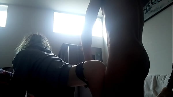 Homemade amateur in fluffy panties fucks in the morning, petite sucks my dick in the morning
