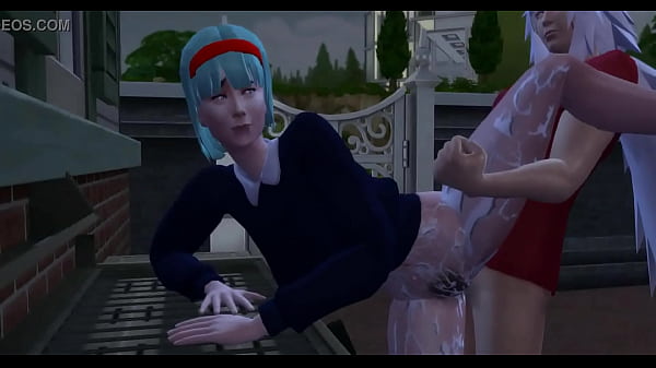 Parody Hentai Epi 4 jiraiya fucking outdoors with bulma and number i7 sees how he is unfaithful to vegeta he also wants to join to have a threesome