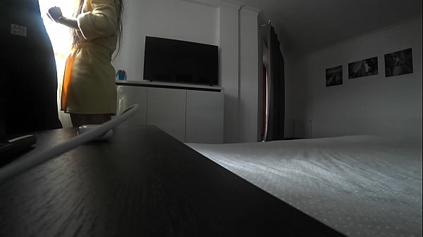 A wife cheats on her husband with an unknown man on the bed at home. A real infidel...