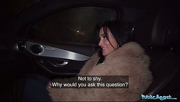 That hot peice of ass rides my cock - Public Agent
