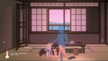 Lindas morenas y un chico tienen sexo en un video de juego erótico hentai ryona.