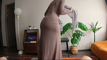Step Mom with big round ass accidentally caught my morning boner