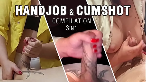 Masturbación con la mano y corrida. Recopilación. Primer plano. Vídeo casero.
