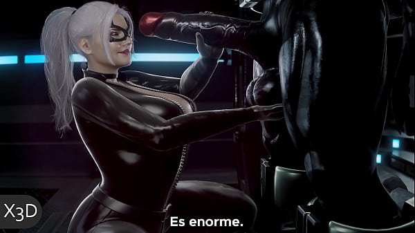 Black Cat Milking Venom's Enormous Balls [Sub-Spanish] | XeD