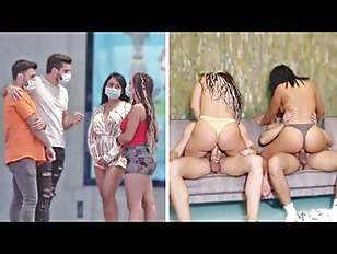 Amazing Foursome With Two Hot Ass Babes Picked Up From The Bus Stop