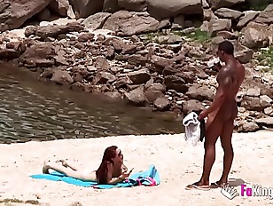 The massive cocked black dude picking up on the nudist beach. So easy, when you're armed with such a blunderbuss.