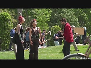 Alt mistress disgraces Spanish babe in public