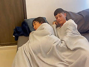 I ask my MILF stepmother to share a bed as an excuse to fuck her hard and cum on her.