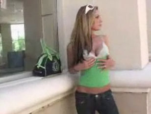 Kirsten masturbating in public